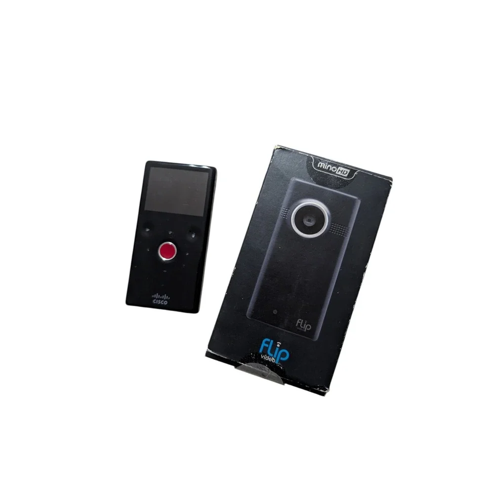Cisco Flip Video MinoHD Black Digital Camcorder Model M2120 Parts Repair Box